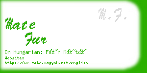mate fur business card